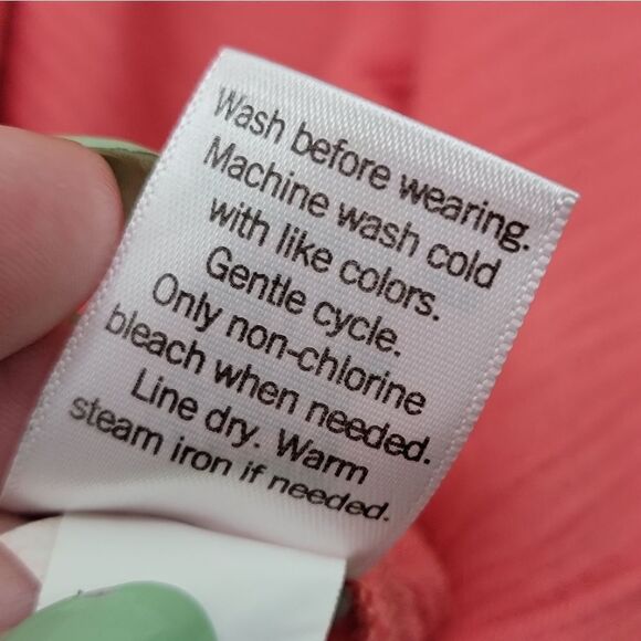 SO Salmon Coral Maxi Dress Sleeveless Tide Back Summer Rayon Dress Size XXL - Picture 9 of 11